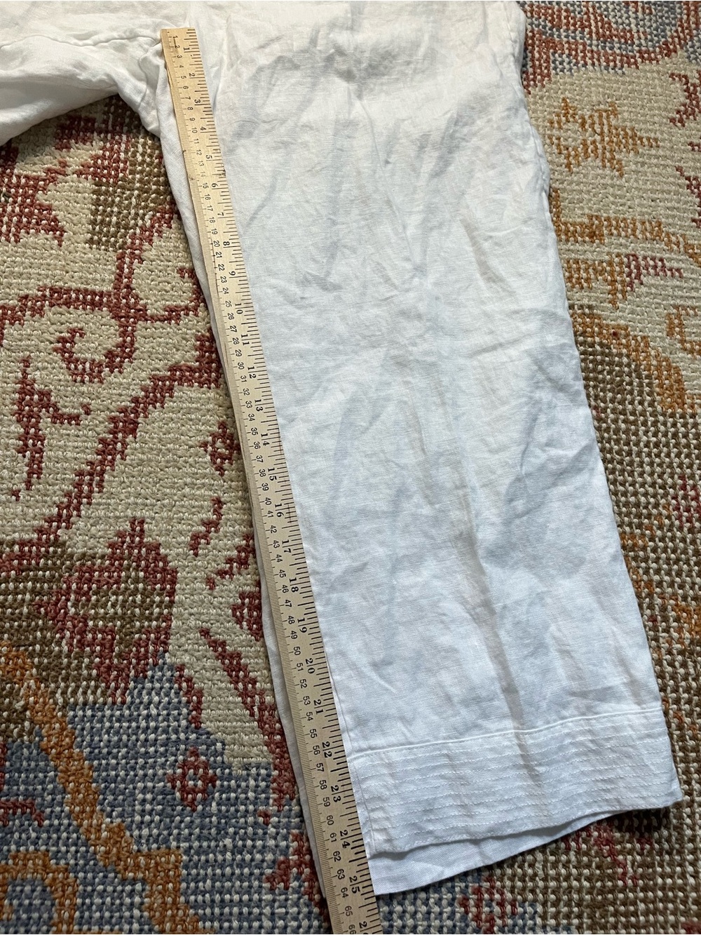 J.Jill Love Linen White Wide Leg Elastic Waist Pant Size L - Picture 4 of 9